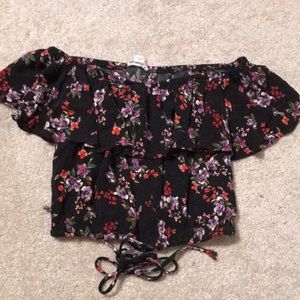 Off the shoulder crop top